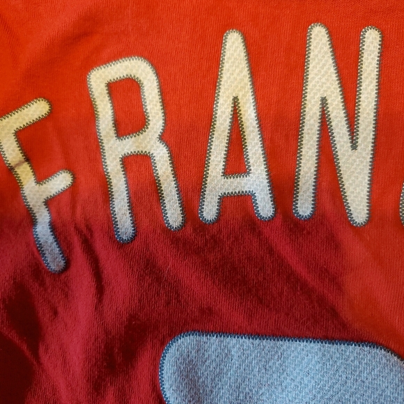 PHILADELPHIA PHILLIES MAJESTIC T SHIRT MEN'S M RED 100% COTTON FRANCO #7 - Picture 8 of 10
